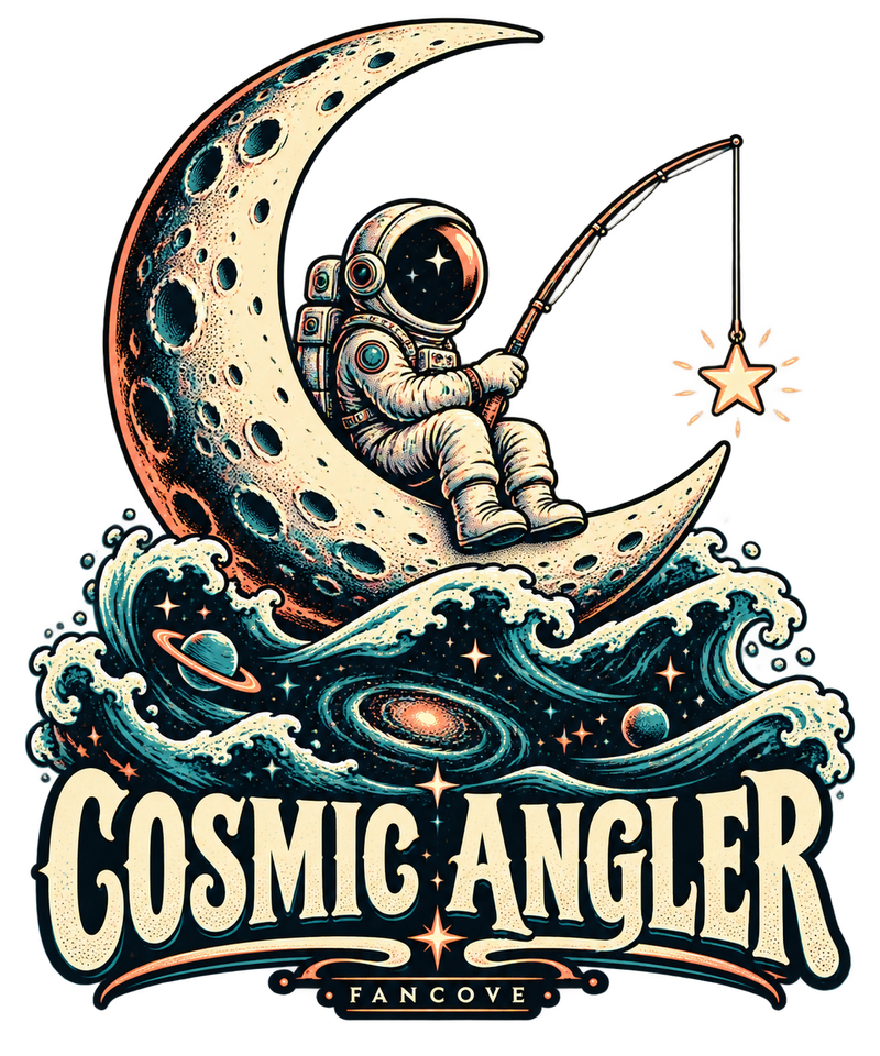 Cosmic Angler original FanCove fishing front artwork