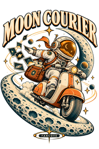 FanCove Moon Courier astronaut riding a scooter on the moon