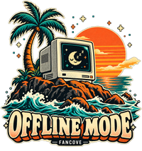 Offline Mode – Retro Computer Graphic T-Shirt – original FanCove front artwork